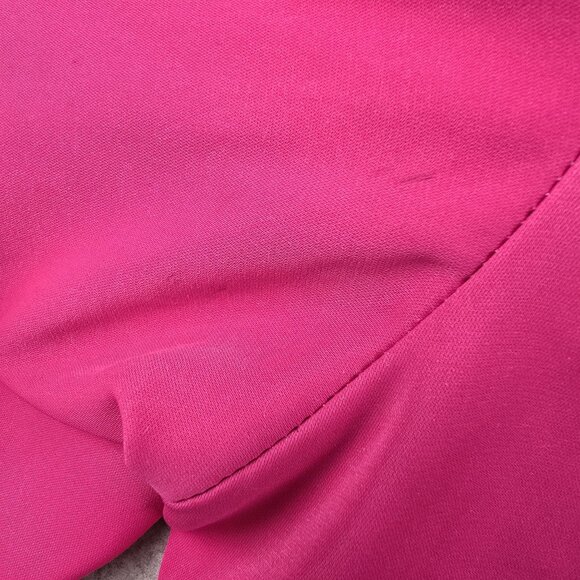 Bright Fuchsia Womens Button-Up Blouse 4XL Polyester Loose Fit Long Sleeve New - Picture 3 of 8